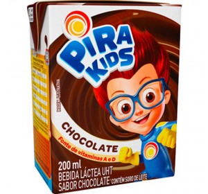 Bebida Láctea UHT Sabor Chocolate  Pirakids 200ml
