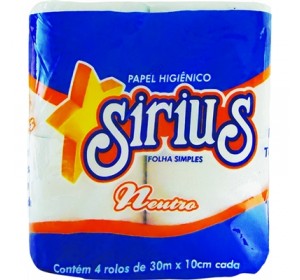 Papel Higiênico Sirius Folha Simples 4x30mt