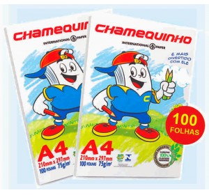 Papel Chamequinho Branco 100 folhas