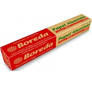 Papel Alumínio Rolo 30 cm x100 Mt Boreda