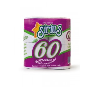 Papel Higiênico Sirius Folha Simples 4x60mt