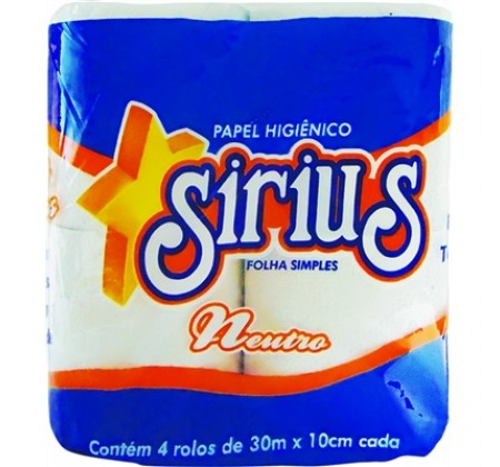 Papel Higiênico Sirius Folha Simples 4x30mt