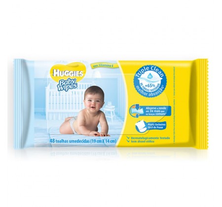 Toalha Umedecida Huggies Baby Wipes Refil 48und