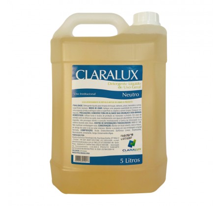 Detergente Uso Geral Neutro Claralux 5L